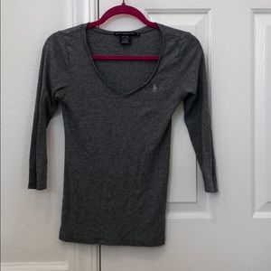 Ralph Lauren Sport Grey V neck long sleeve